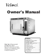 Veloci High Speed Commercial Combination Oven Owner'S Manual preview