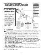 Preview for 3 page of Velocity Exercise CHR-VANTAGEW Owner'S Manual