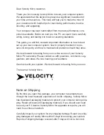 Velocity Edge DualX User Manual preview