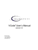 Velocity VCode User Manual предпросмотр