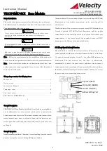 Velocity VDOT-ZMU-SCI Instruction Manual preview