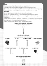 Preview for 2 page of Velocity VOH12 Assembly Instructions