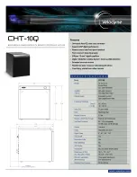 Velodyne CHT-10Q Specifications предпросмотр