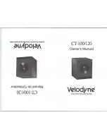 Preview for 1 page of Velodyne CT-I00 Owner'S Manual