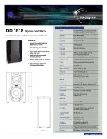 Velodyne DD 1812 SE Datasheet preview