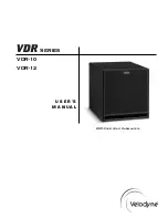 Velodyne DSP-CONTROLLED SUBWOOFERS VDR-10 User Manual preview