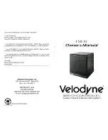 Velodyne FSR-18 Owner'S Manual preview