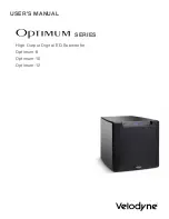 Velodyne OPTIMUM-10 - DATASHEET 2 User Manual preview