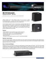 Preview for 1 page of Velodyne SC-12 Datasheet