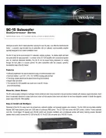 Velodyne SC-15 Datasheet preview