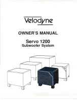 Preview for 1 page of Velodyne Servo 1200 Owner'S Manual