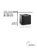 Velodyne SPL-1000 Ultra User Manual preview