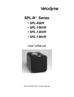 Preview for 1 page of Velodyne SPL-1000R User Manual