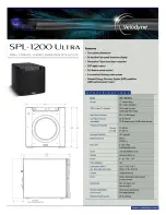 Preview for 1 page of Velodyne SPL-1200 Ultra Specifications