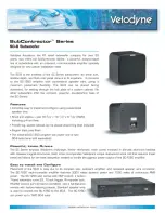 Preview for 1 page of Velodyne SubContractor SC-8 Specifications