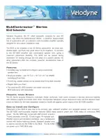 Preview for 1 page of Velodyne SubContractor Series SC-8 Specifications