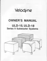 Velodyne ULD-15 Owner'S Manual preview