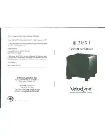 Preview for 1 page of Velodyne VA- 12 15X Owner'S Manual