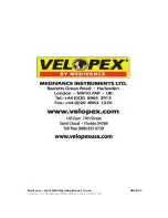 Preview for 25 page of Velopex Sprint Installation, Operation And Maintenance Manual