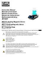 Velp Scientifica AREX 5 Instruction Manual preview