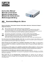 Предварительный просмотр 1 страницы Velp Scientifica F204A0167 Instruction Manual