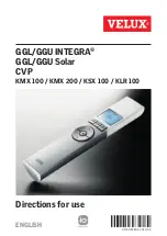 Velux GGL INTEGRA Directions For Use Manual preview