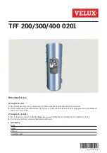 Предварительный просмотр 1 страницы Velux TFF 200 Directions For Use Manual