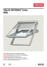 Velux VELUX INTEGRA Solar MSL Installation Instructions Manual preview