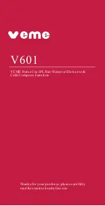 Предварительный просмотр 1 страницы veme V601 Manual