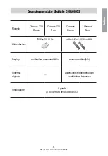 Preview for 5 page of Vemer CHRONOS 230 Bianco User Manual