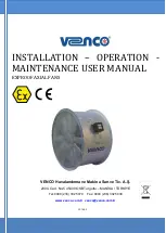 Предварительный просмотр 1 страницы VENCO VAX-EX Installation-Operation-Maintenance User Manual