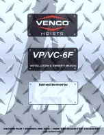 VENCO VC6F Installation & Owner'S Manual предпросмотр