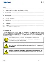 Preview for 2 page of VENCO VD-EX Installation-Operation-Maintenance User Manual