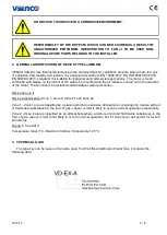 Preview for 3 page of VENCO VD-EX Installation-Operation-Maintenance User Manual