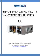 Preview for 1 page of VENCO VHR 05 DX Installation, Operation, &  Maintenance Instruction