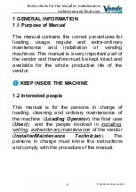 Preview for 6 page of Vendo SVE DC6 User And Maintenance Manual