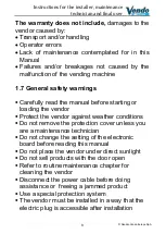 Предварительный просмотр 10 страницы Vendo SVE DC6 User And Maintenance Manual