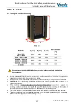 Предварительный просмотр 22 страницы Vendo SVE DC6 User And Maintenance Manual