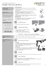 Preview for 2 page of VENETA Skylight Honeycomb Blind Manual