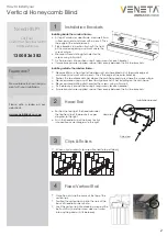 Preview for 2 page of VENETA Vertical Honeycomb Blind Manual