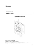 Venetex RM-LP20G Operation Manual preview