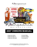 VENGEANCE 2007 Hotrod Bones Owner'S Manual preview