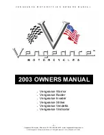 VENGEANCE Invader 2003 Owner'S Manual preview