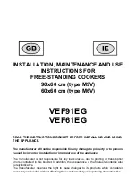 Venini VEF61EG Installation, Maintenance And Use  Instructions preview