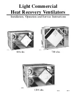 Предварительный просмотр 1 страницы Venmar 1200 cfm Installation And Operation Manual