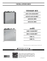 Preview for 1 page of Venmar 60H-V+ Installation Manual