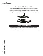 Предварительный просмотр 18 страницы Venmar BISTRO VBNDE1 Series Installation Use And Care Manual