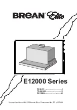 Venmar BROAN Elite E12000 Series User Manual preview