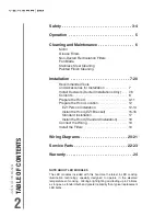 Preview for 2 page of Venmar Chef VCQDD1 Series Installation Use And Care Manual