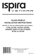 Venmar Connaisseure C700 SERIES Installation Instructions Manual preview